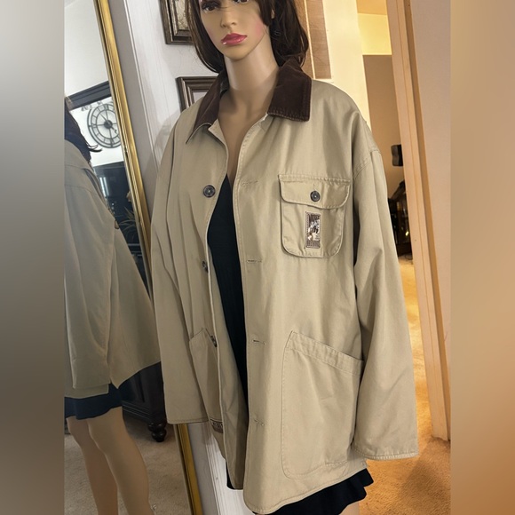 Mickey Mouse Walt Disney Utility  Cargo Tan Jacket Retro Large Reduced Price - Picture 5 of 16